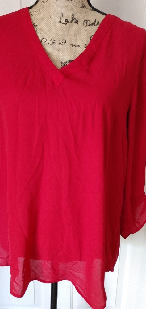 Black Rain 3/4 Sleeve Blouse size Large